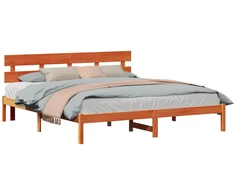 Lovos rėmas Ruda 200 x 200 cm Pušies medienos masyvas