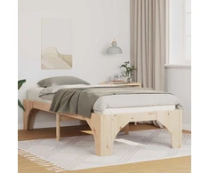 Lova Lovos rėmas Ruda 75 x 190 cm Kietos pušies mediena