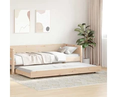 Lova Lovos rėmas Ruda 80 x 200 cm Pušies medienos masyvas
