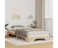 Lova Lovos rėmas Ruda 90 x 220 cm Kietos pušies mediena
