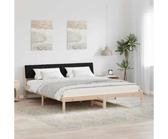 Lovos rėmas Ruda ir juoda 180 x 200 cm Pušies masyvas
