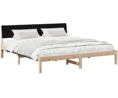 Lovos rėmas Ruda ir juoda 180 x 200 cm Pušies masyvas