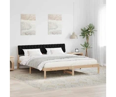 Lovos rėmas Ruda ir juoda 180 x 200 cm Pušies masyvas