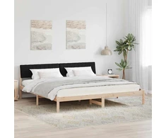 Lovos rėmas Ruda ir juoda 200 x 200 cm Pušies masyvas