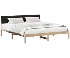 Lovos rėmas Ruda ir juoda 200 x 200 cm Pušies masyvas