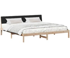 Lovos rėmas Ruda ir juoda 200 x 200 cm Pušies masyvas