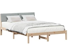 Lovos rėmas Ruda ir šviesiai pilka 140 x 190 cm Pušies masyvas