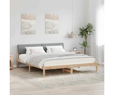 Lovos rėmas Ruda ir šviesiai pilka 180 x 200 cm Pušies masyvas