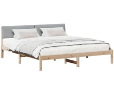 Lovos rėmas Ruda ir šviesiai pilka 180 x 200 cm Pušies masyvas