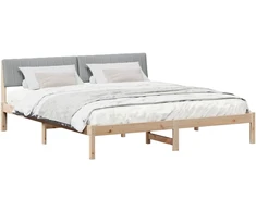 Lovos rėmas Ruda ir šviesiai pilka 180 x 200 cm Pušies masyvas