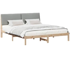 Lovos rėmas Ruda ir šviesiai pilka 180 x 200 cm Pušies masyvas