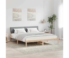 Lovos rėmas Ruda ir šviesiai pilka 180 x 200 cm Pušies masyvas