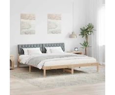 Lovos rėmas Ruda ir šviesiai pilka 180 x 200 cm Pušies masyvas