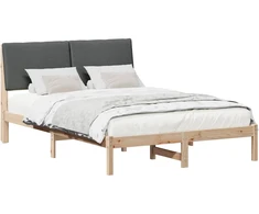 Lovos rėmas ruda ir tamsiai pilka 160 x 200 cm Pušies masyvas
