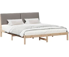 Lovos rėmas Ruda ir taupe 180 x 200 cm Pušies masyvas