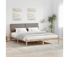 Lovos rėmas Ruda ir taupe 180 x 200 cm Pušies masyvas