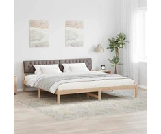 Lovos rėmas Ruda ir taupe 200 x 200 cm Pušies masyvas