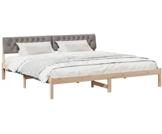 Lovos rėmas Ruda ir taupe 200 x 200 cm Pušies masyvas