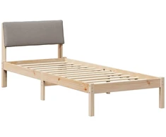 Lova Lovos rėmas Ruda ir taupe 75 x 190 cm Pušies masyvas
