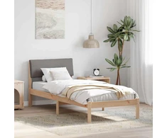 Lova Lovos rėmas Ruda ir taupe 75 x 190 cm Pušies masyvas
