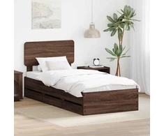 Lova Lovos rėmas Rudas ąžuolas 75 x 190 cm Inžinerinė mediena