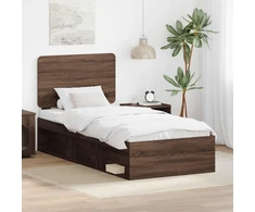Lova Lovos rėmas Rudas ąžuolas 75 x 190 cm Kietos pušies mediena