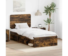 Lovos rėmas Rūkyta ąžuolas 100 x 200 cm Kietos pušies mediena