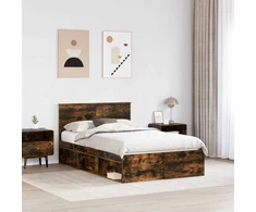 Lova Lovos rėmas Rūkyta ąžuolas 120 x 190 cm Kietos pušies mediena