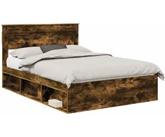 Lovos rėmas Rūkyta ąžuolas 140 x 190 cm Kietos pušies mediena