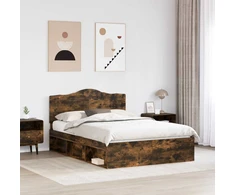 Lovos rėmas Rūkyta ąžuolas 140 x 200 cm Kietos pušies mediena