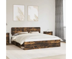 Lovos rėmas Rūkyta ąžuolas 200 x 200 cm Kietos pušies mediena