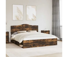 Lovos rėmas Rūkyta ąžuolas 200 x 200 cm Kietos pušies mediena