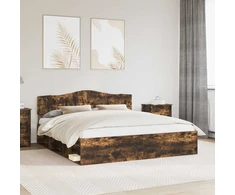 Lovos rėmas Rūkyta ąžuolas 200 x 200 cm Kietos pušies mediena