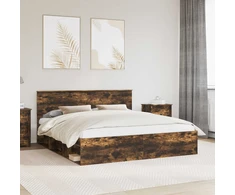Lovos rėmas Rūkyta ąžuolas 200 x 200 cm Apdirbta mediena