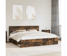 Lovos rėmas Rūkyta ąžuolas 200 x 200 cm Kietos pušies mediena