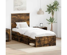 Lova Lovos rėmas Rūkyta ąžuolas 75 x 190 cm Kietos pušies mediena