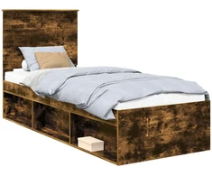 Lova Lovos rėmas Rūkyta ąžuolas 75 x 190 cm Kietos pušies mediena
