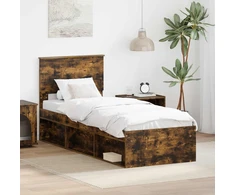 Lova Lovos rėmas Rūkyta ąžuolas 75 x 190 cm Kietos pušies mediena