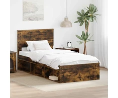 Lova Lovos rėmas Rūkyta ąžuolas 90 x 200 cm Kietos pušies mediena