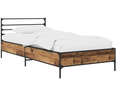 Lova Lovos rėmas Sendintos medienos 80 x 200 cm Apdirbta mediena