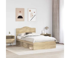 Lova Lovos rėmas Sonoma 120 x 190 cm Kietos pušies mediena