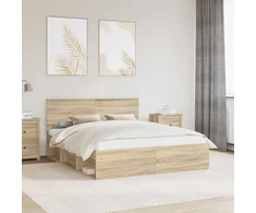 Lovos rėmas Sonoma ąžuolas 160 x 200 cm Kietos pušies mediena