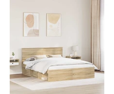 Lovos rėmas Sonoma ąžuolas 160 x 200 cm Kietos pušies mediena