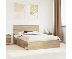 Lovos rėmas Sonoma ąžuolas 150 x 200 cm Kietos pušies mediena