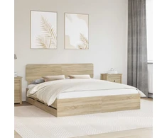 Lovos rėmas Sonoma ąžuolas 200 x 200 cm Dirbtinė mediena
