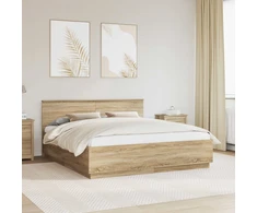 Lovos rėmas Sonoma ąžuolas 200 x 200 cm Apdirbta mediena