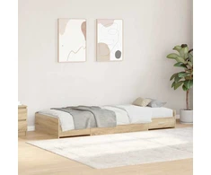 Lova Lovos rėmas Sonoma ąžuolas 90 x 200 cm Apdirbta mediena