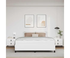 Lovos rėmas su čiužiniu Balta 180 x 200 cm audinys