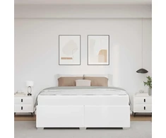 Lovos rėmas su čiužiniu Balta 180 x 200 cm audinys