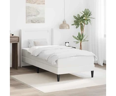 Lovos rėmas su čiužiniu Balta 80 x 200 cm Dirbtinė oda